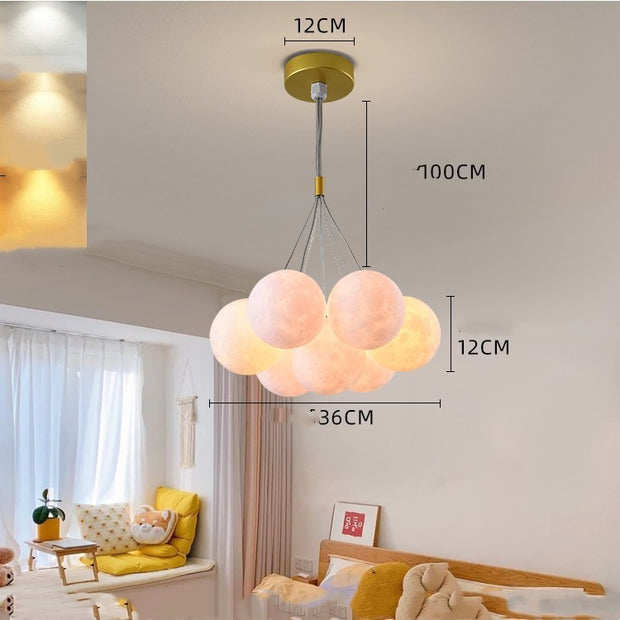 Bedroom Chandelier Nordic Lamps Creative Moon Bubble Lights - bearfactory