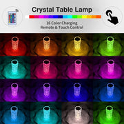 16 Colors LED Crystal Lamp Rose Light Touch Table Lamps Bedr - bearfactory