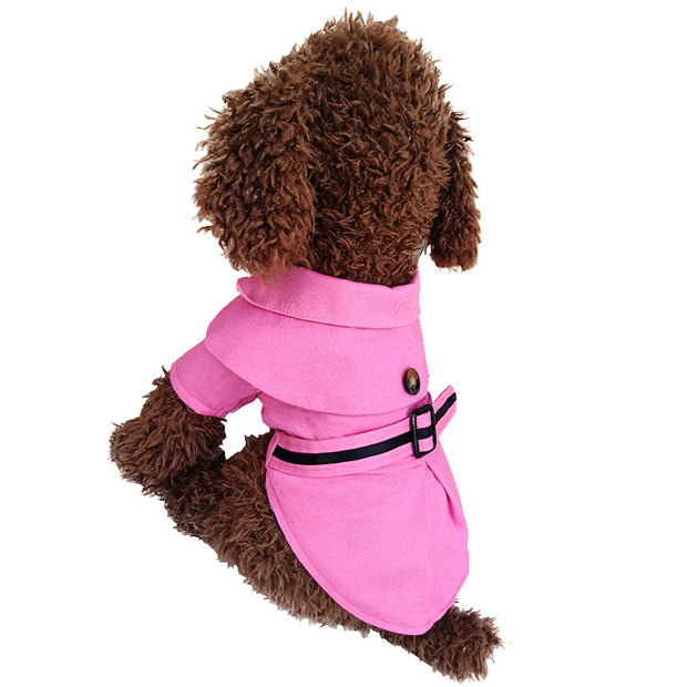 Teddy dog cloak trench coat - bearfactory