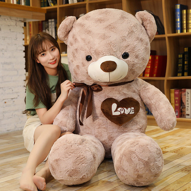 Large Rose Teddy Bear Hug Bear Doll Plush Toy Big Bear Doll Puppet Doll Love Panda Pillow - bearfactory