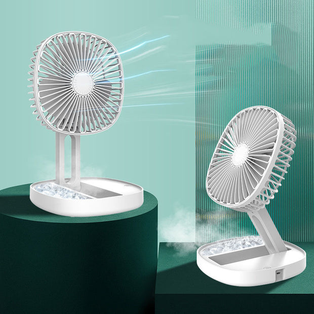 Small Portable Air Conditioning Appliances Foldable Electric Fan USB Rechargeable Desktop Fans - bearfactory