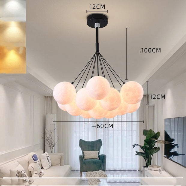 Bedroom Chandelier Nordic Lamps Creative Moon Bubble Lights - bearfactory