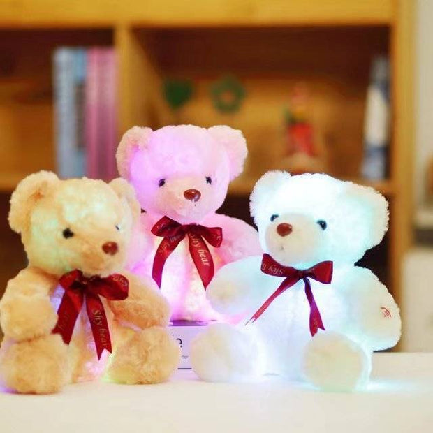 Plush toy teddy bear glowing bear doll creative gift - bearfactory