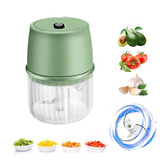 USB Rechargeable Electric Garlic Press Portable Wireless Food Chopper Mini Complementary Food Mixer Kitchen Gadgets - bearfactory