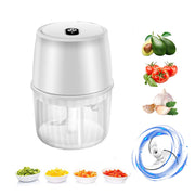 USB Rechargeable Electric Garlic Press Portable Wireless Food Chopper Mini Complementary Food Mixer Kitchen Gadgets - bearfactory