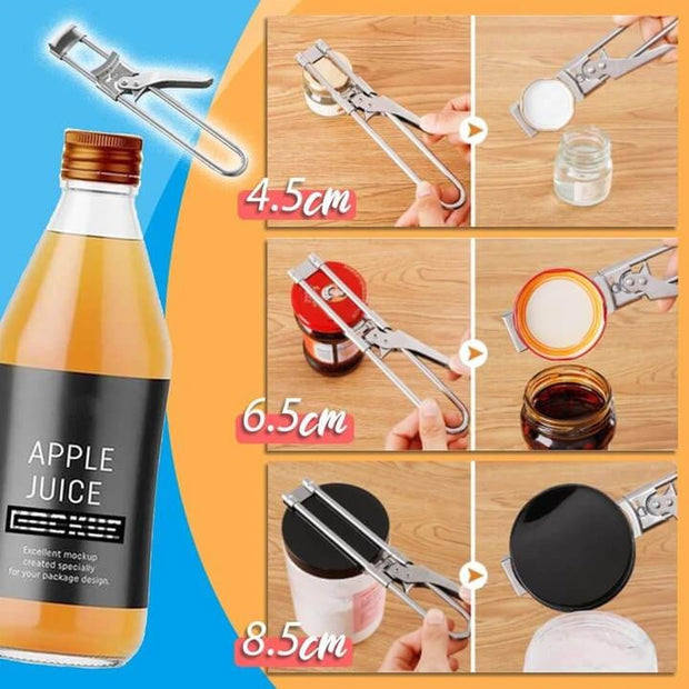 Master Opener Multifunctional Adjustable Stainless Steel Bottle Can Opener Jar Bottle Opener Lid Gripper Manual Jar Bottle Opener Kitchen Tools - bearfactory