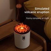 Volcanic Flame Aroma Essential Oil Diffuser USB Portable Jellyfish Air Humidifier Night Light Lamp Fragrance Humidifier - bearfactory