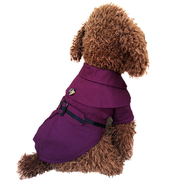 Teddy dog cloak trench coat - bearfactory