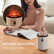 Volcanic Flame Aroma Essential Oil Diffuser USB Portable Jellyfish Air Humidifier Night Light Lamp Fragrance Humidifier - bearfactory