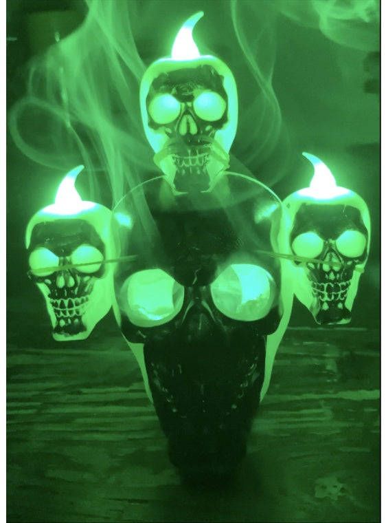 New Halloween Decoration Halloween Skull With Lights Ornaments - bearfactory