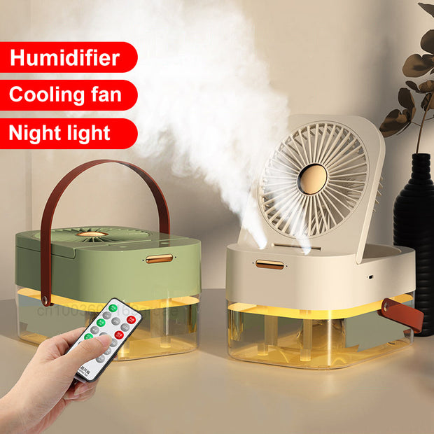 Humidifier Spray Fan Portable Fan Air Cooler Air Humidifier USB Fan Desktop Fan With Night Light For Summer Home Appliance - bearfactory