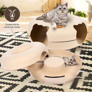 Peekaboo Donut Shape Cat Tunnel Bed - bearfactory