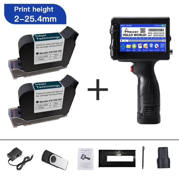 Phezer Handheld Inkjet Label Printer